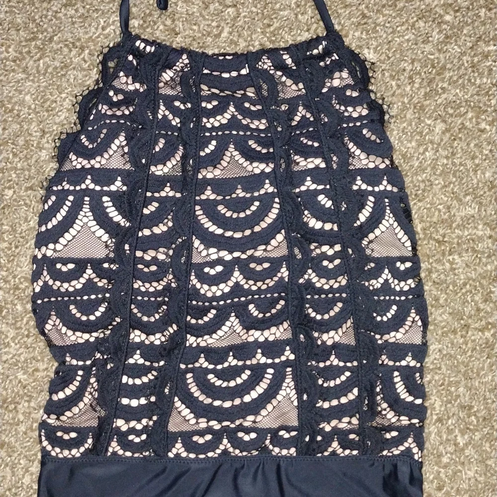 NWT PQ Mid High Neck Lace One Piece Swimsuit - Picture 2 of 15